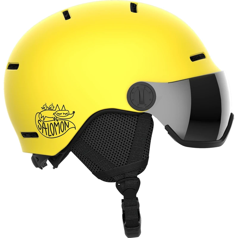 Salomon Orka Visor Kids Helmet Ski Snowboarding, Integrated convenience, Easy to adjust fit, and Lightweight, Yellow, KM 5356 - Image 1