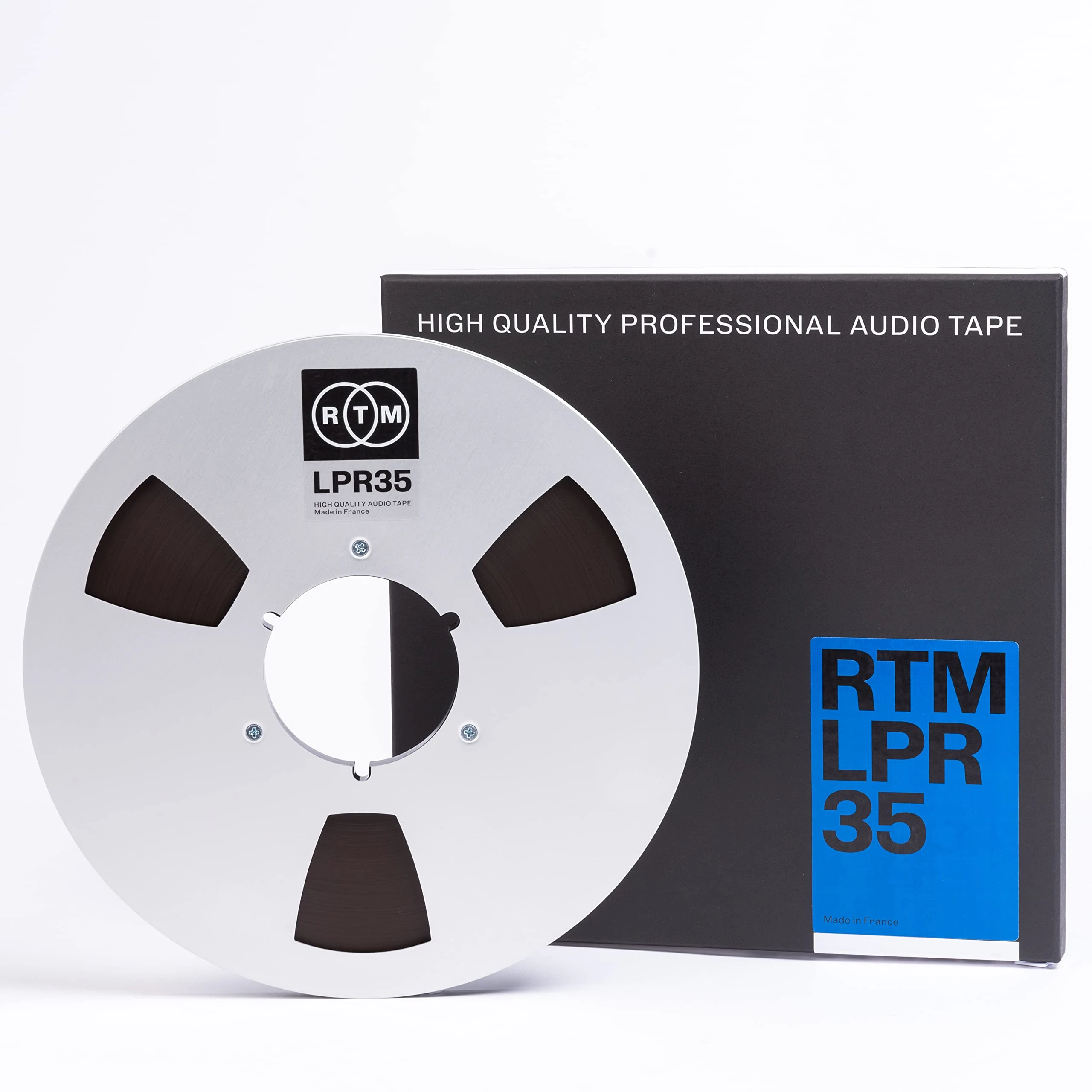RTM Long Play Recording LPR 35 ¼ inch - Reel to Reel Magnetic Tape for Audio Recording - 1100m NAB Metal Reel - 10.5 inch 26,5cm Diameter