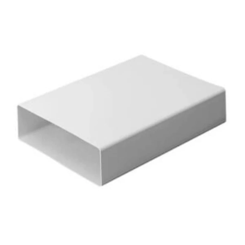 Brookvent Flat Rigid PVC Duct - 100mm Straight 1m Duct (Box of 20)