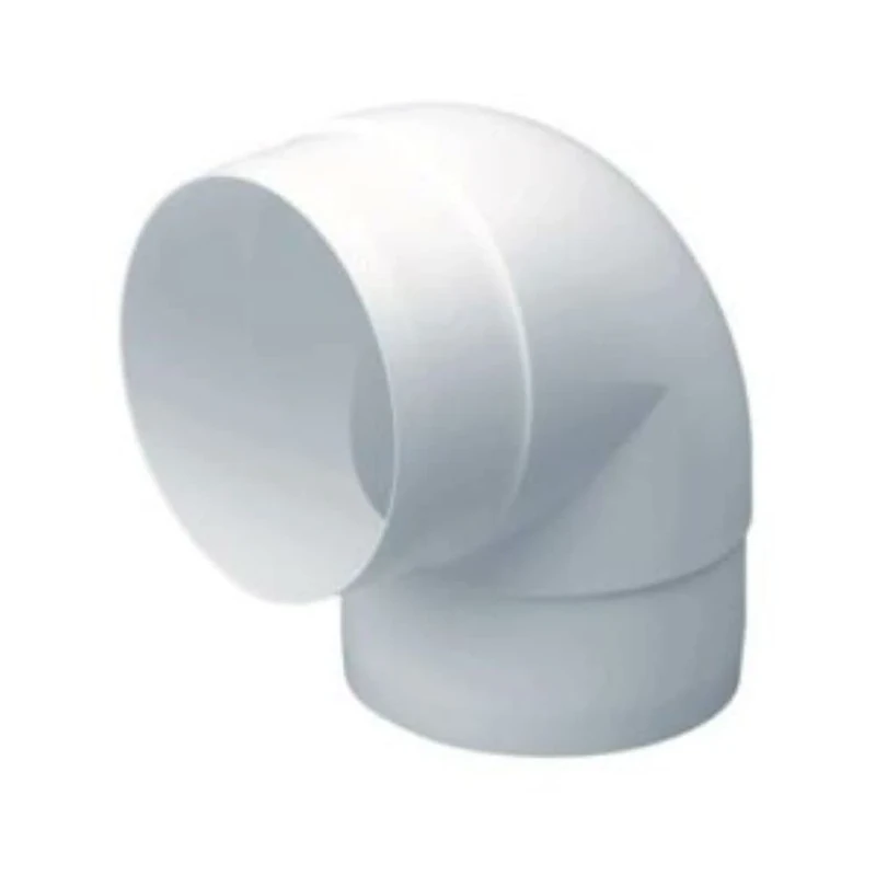 Brookvent Round Rigid PVC Duct - 150mm Horizontal 90 Degree Bend (Box of 10)