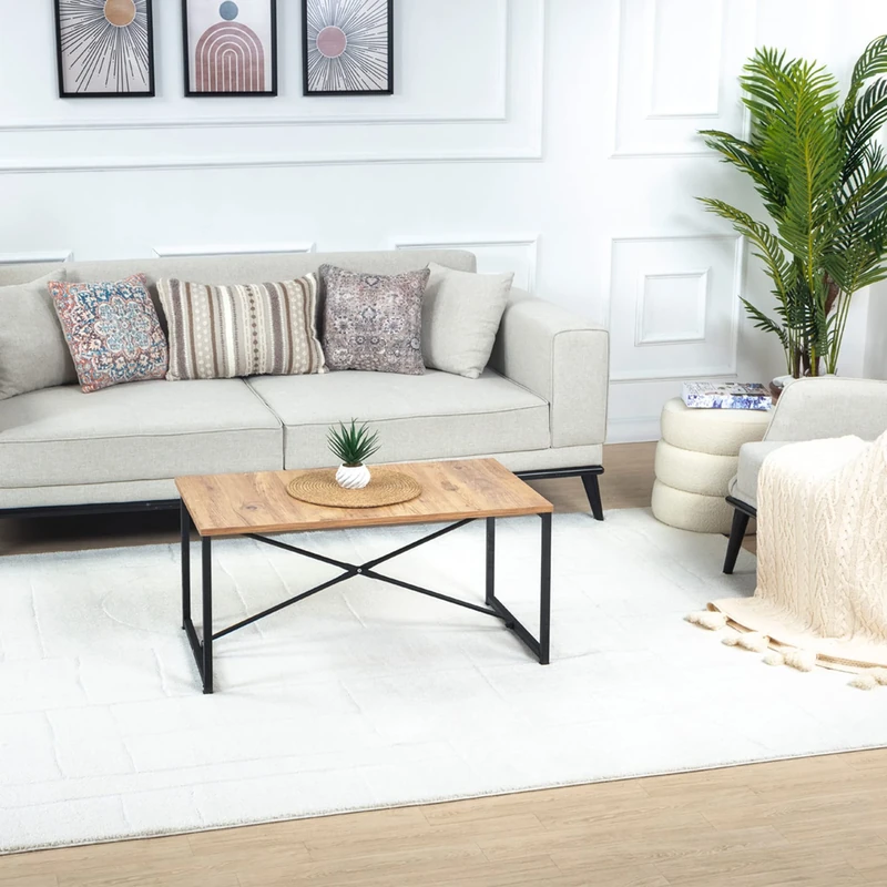 Livabliss Rundvik Abstract Rug - Area Rugs Living Room 160x213 cm, Dining Room, Lounge, Kitchen, Bedroom - Modern Marble Large Rug, Soft Luxurious Easy Care Medium Pile, Cream