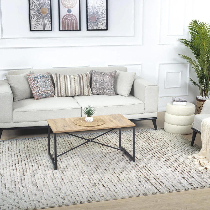 Livabliss Zadar Abstract Rug - Area Rugs Living Room 200x275 cm, Dining Room, Lounge, Kitchen, Bedroom - Modern Marble Large Rug, Soft Luxurious Easy Care Medium Pile, Orange Brown and Cream