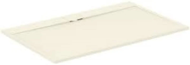 Ideal Standard - Ultra Flat S i.Life, Rectangular Shower Tray 160x100 in Resin, Long Side Drain Waste, Stone Effect matt Finish, Sand