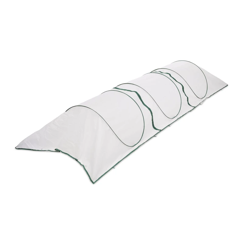 Relaxdays Plant Tunnel, 3.5 m, Pop-Up Greenhouse, Vegetable & Strawberry, against Pests, Gardening Tent, Foldable, White - Image 1