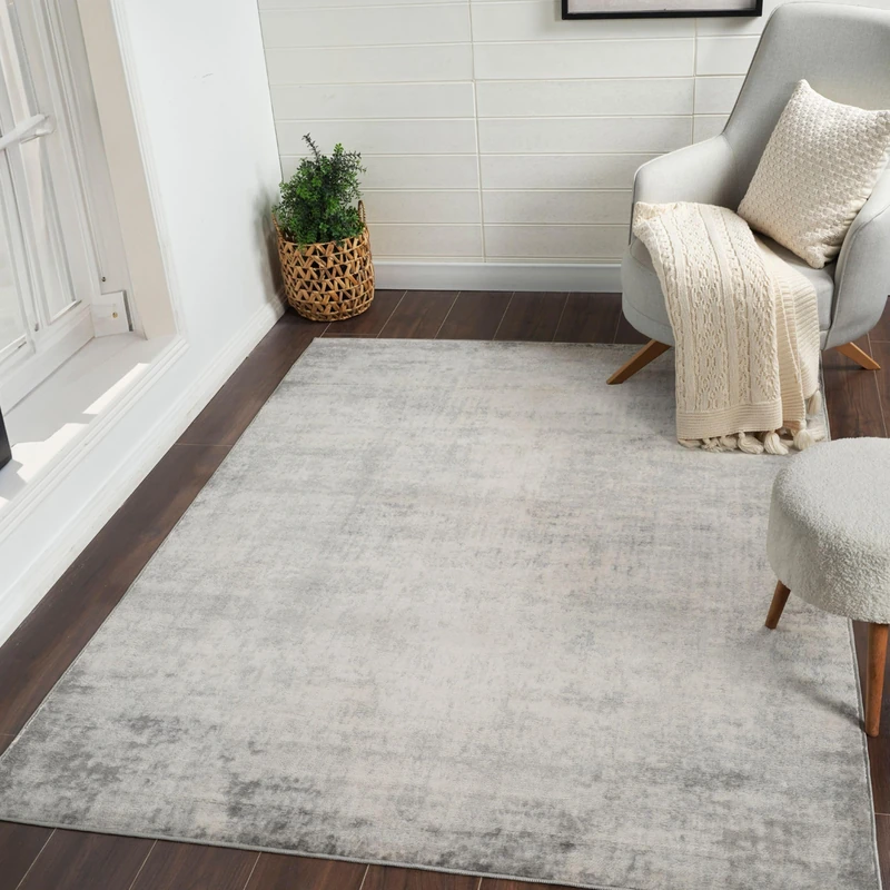 Livabliss Utrecht Abstract Rug - Runner Rugs Living Room 80x150 cm, Hallway, Dining Room Area - Modern Marble Large Rug, Soft Luxurious Easy Care Medium Pile, Ivory, Grey and Blue