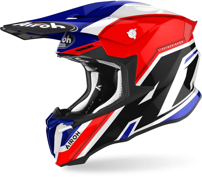 Airoh Motorcycle Helmet Twist 2.0 Shaken Blue Gloss S