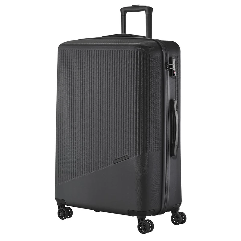 travelite 4-wheel hard shell suitcase large 96 liters, BALI: ABS hard-shell trolley with TSA combination lock, 77 cm