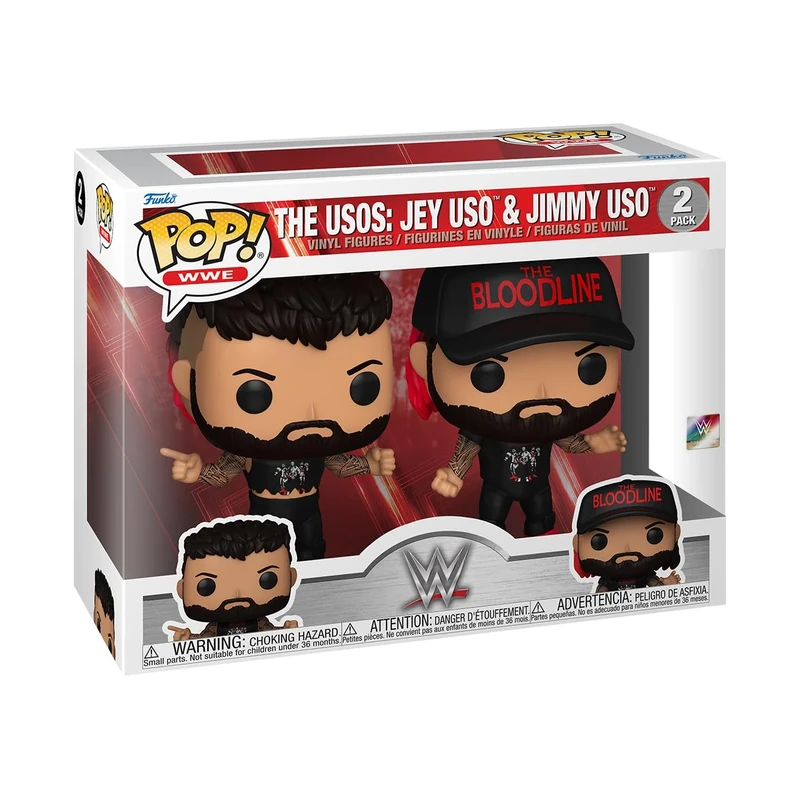 Funko POP! WWE: Uso Brothers - Jey & Jimmy - 2 Pack - Collectable Vinyl Figure - Gift Idea - Official Merchandise - Toys For Kids & Adults - Model Figure for Collectors and Display