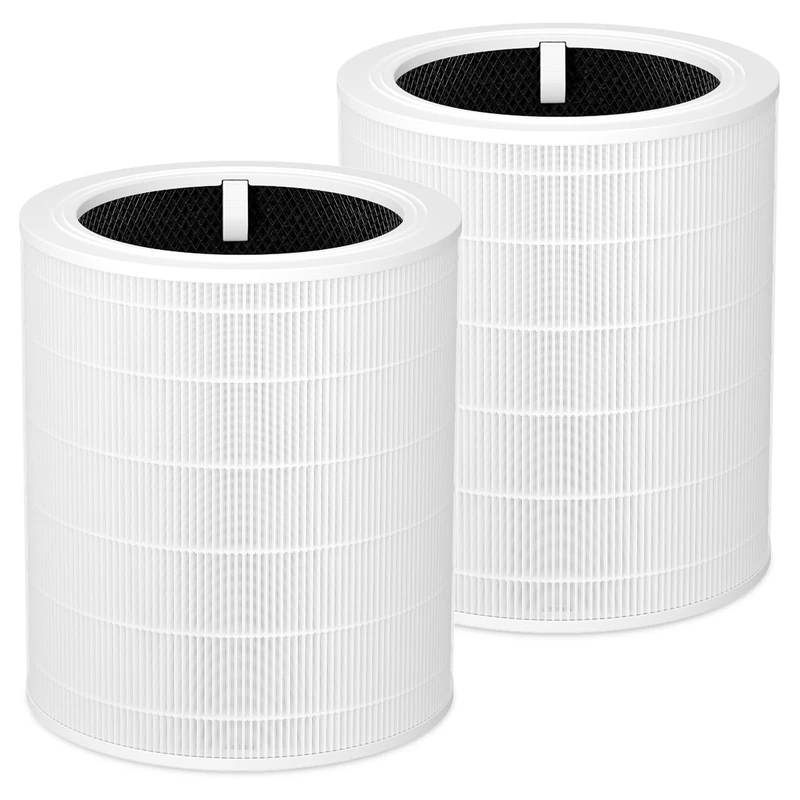isinlive Core 600S Replacement Filter, 2 Pack True HEPA Air Purifier Filter, H13 True HEPA, Activated Carbon, 2 Count