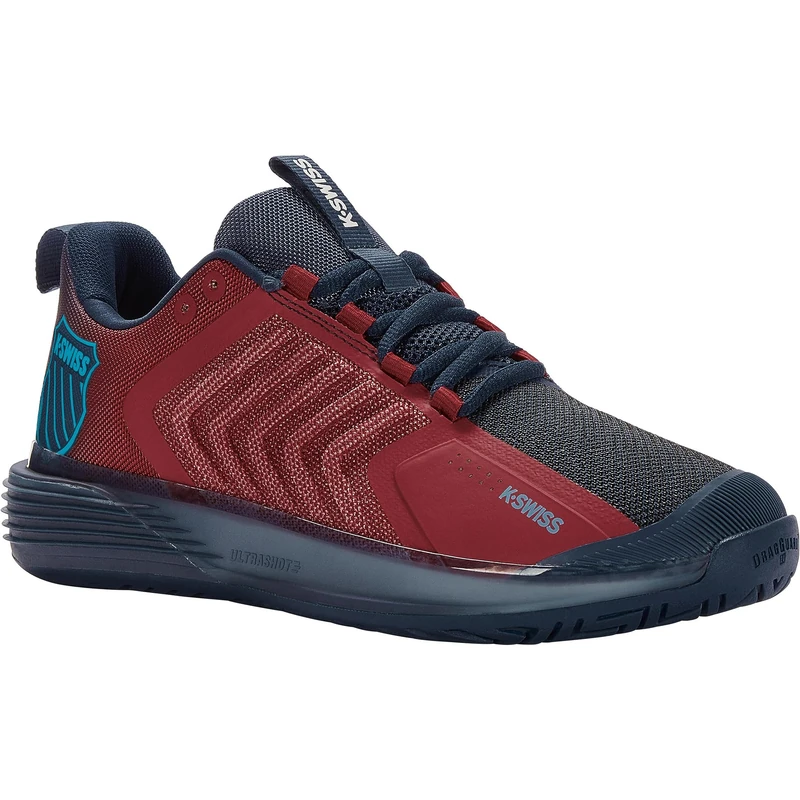 K-Swiss Performance ULTRASHOT 3 HB, Tennis Shoe, Lollipop/Blue Opal/Blanc de Blanc,