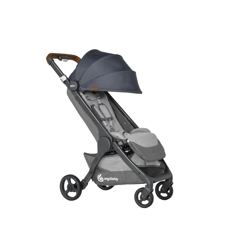 Ergobaby Metro+ Deluxe Stroller Buggy with Relaxation Function Children's Buggy from Birth up to 22 kg Foldable and Suitable for Car Seats incl. Height-Adjustable Push Bar London Grey