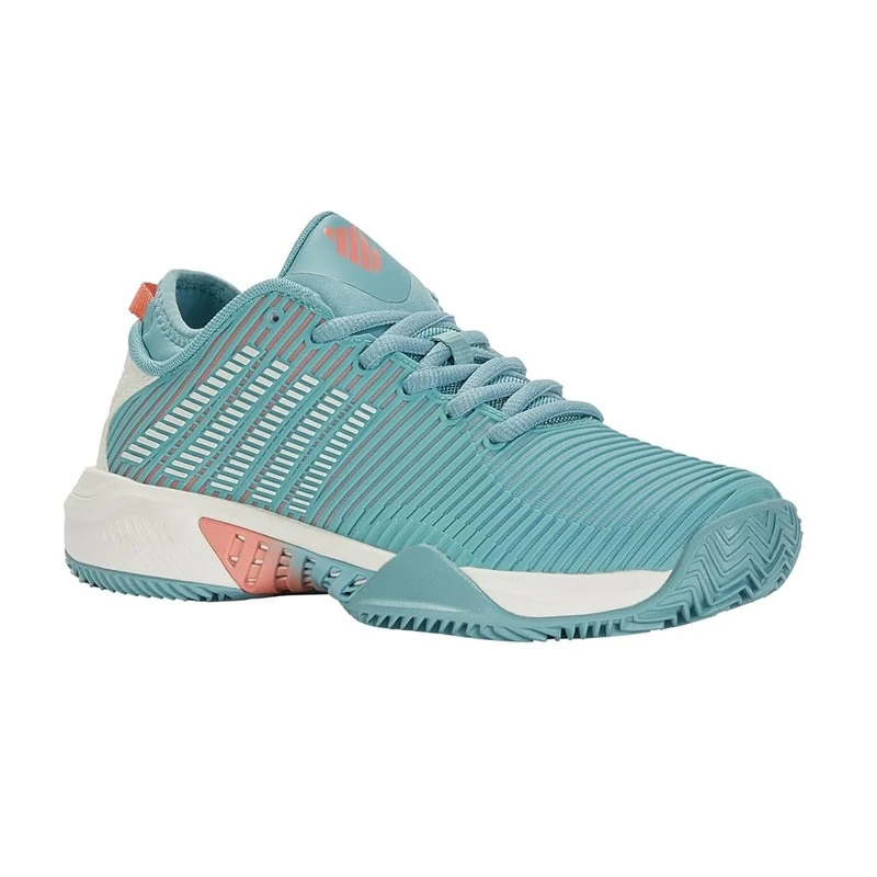 K-Swiss Women's Hypercourt Supreme Hb Tennis Shoes, Blanc De Blanc Nile Blue Desert Flower, 6 UK
