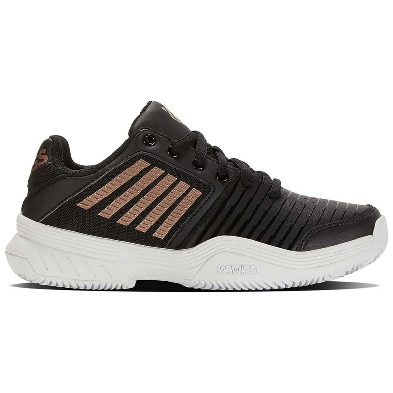 K-Swiss Women's Court Express Hb Trainers, Black White Rose Gold, 8 UK