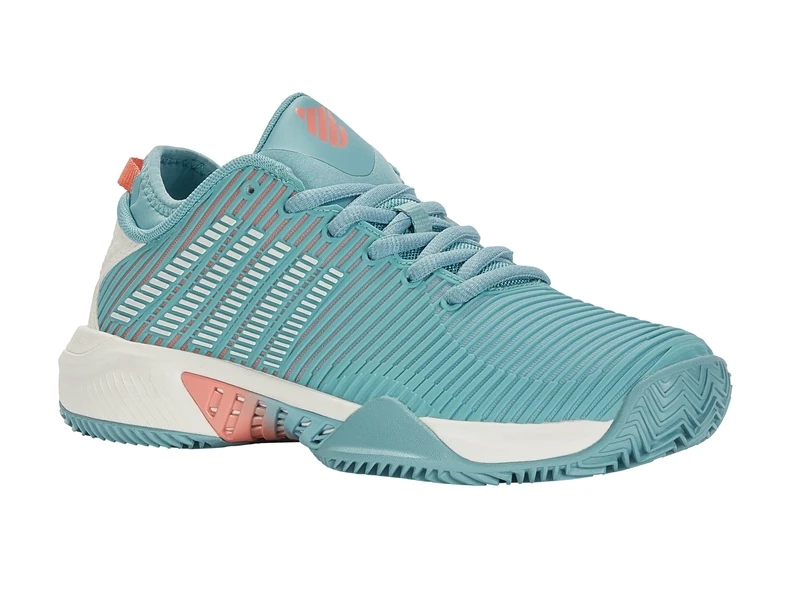 K-Swiss Women's Hypercourt Supreme Hb Tennis Shoes, Blanc De Blanc Nile Blue Desert Flower, 5 UK