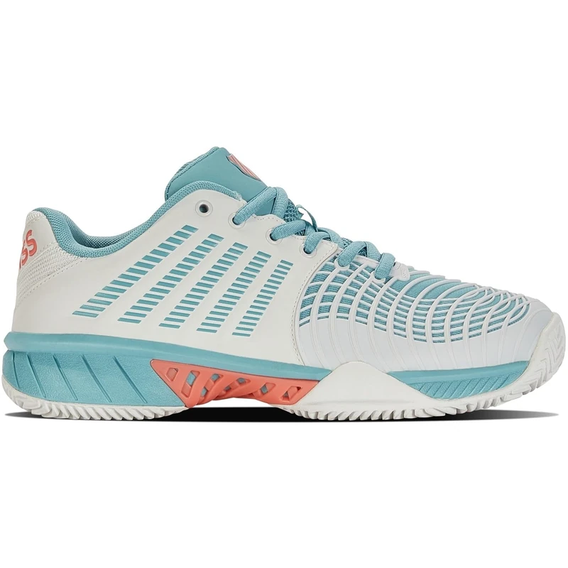 K-Swiss Swis Exp Light 3 Womens Tennis Shoes Blanc/Blue/Desert 6 UK