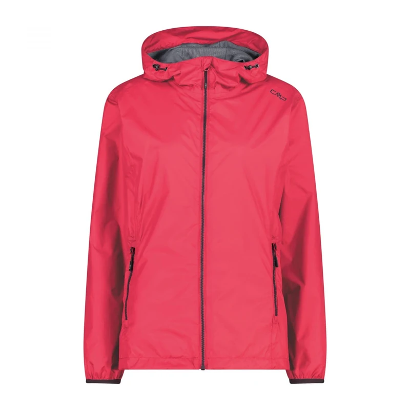 CMP - Woman Jacket Rain Fix Hood, Strawberry, M