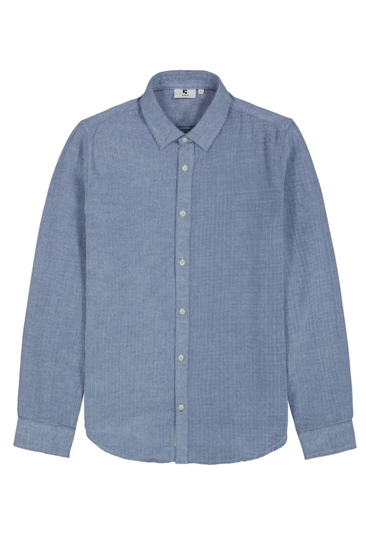 Garcia L31081_Men's Shirt LS, Blue (Stone Blue), M