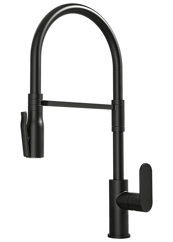 Single-Lever Double Jet Detachable Hand Shower Mixer, Automatic Shower Attachment - Matt Black