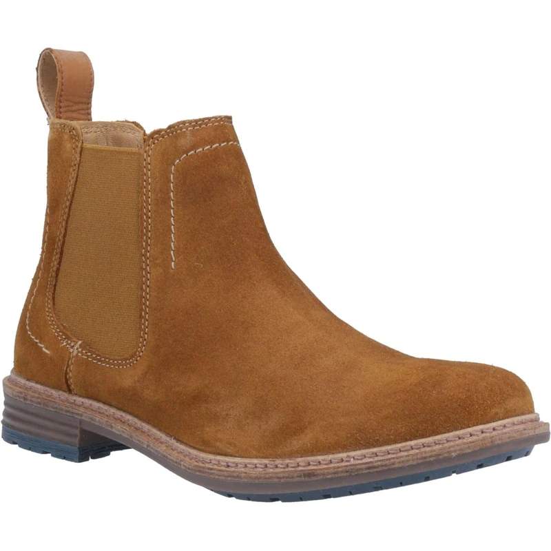 Hush Puppies Male Justin Suede Chelsea Boot, Tan, 8