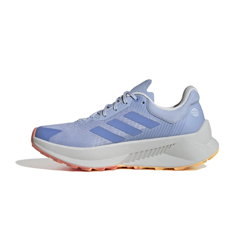 adidas Women's Terrex Soulstride Flow W Shoes, Low (Non Football), Blue Dawn/Blue Fusion/Coral Fusion, 38 2/3 EU, Blue Dawn Blue Fusion Coral Fusion, 5.5 UK