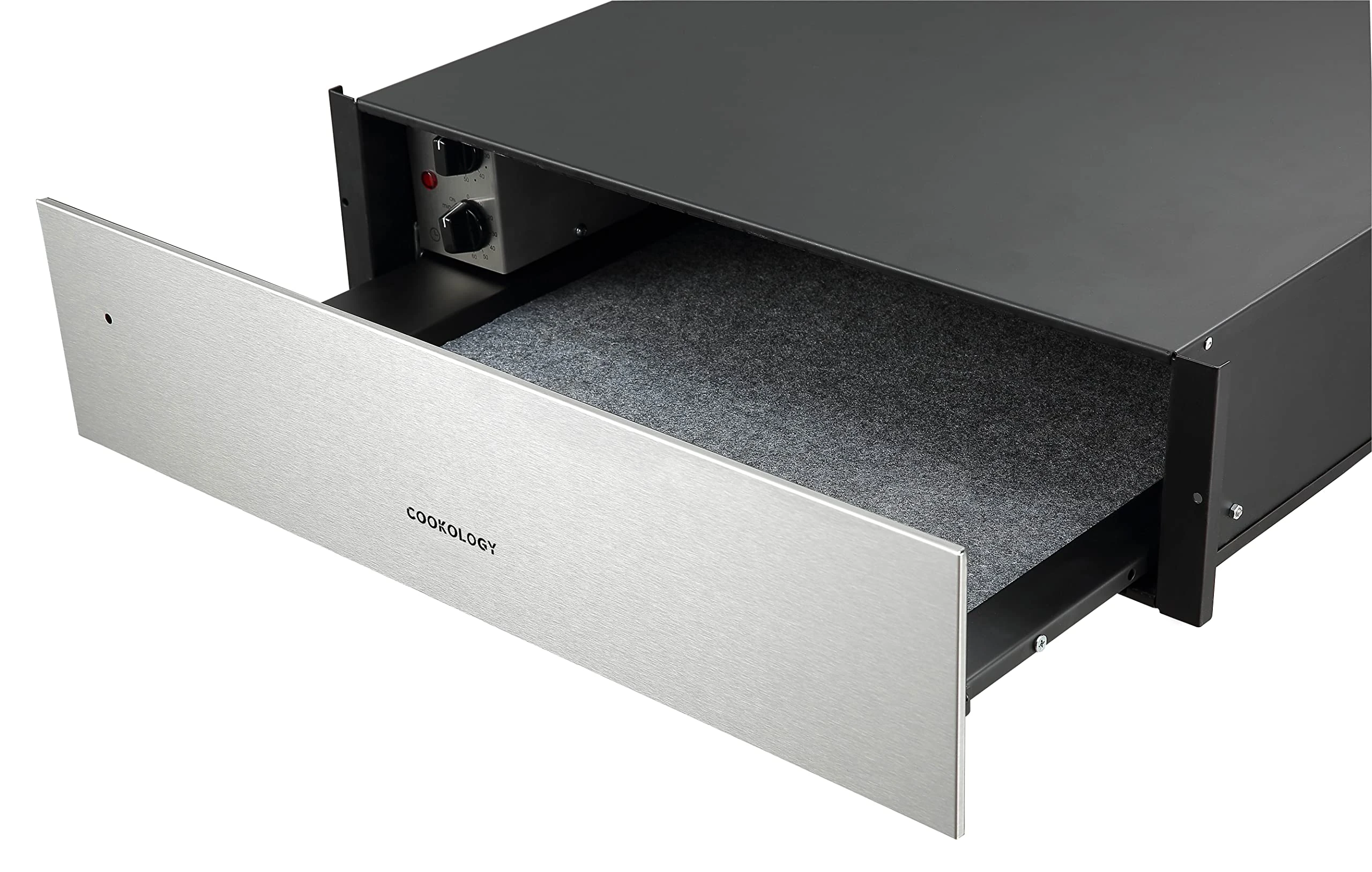 Cookology CWD140 Built In Warming drawer 60cm 25 Litre Capacity, Dial Timer Control - in Stainless Steel