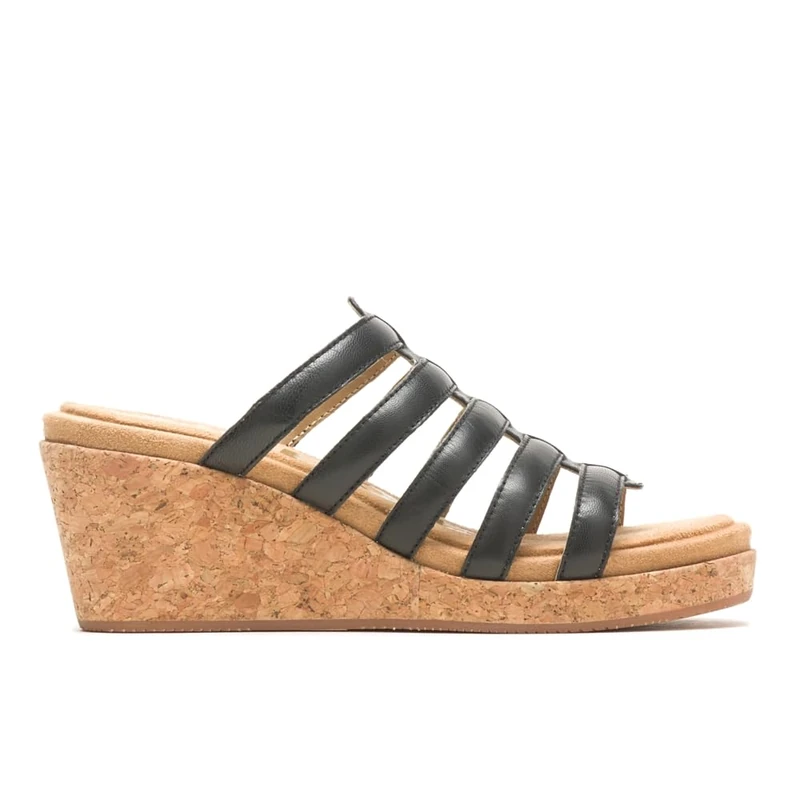 Hush Puppies Female Willow Slide, Black, 6