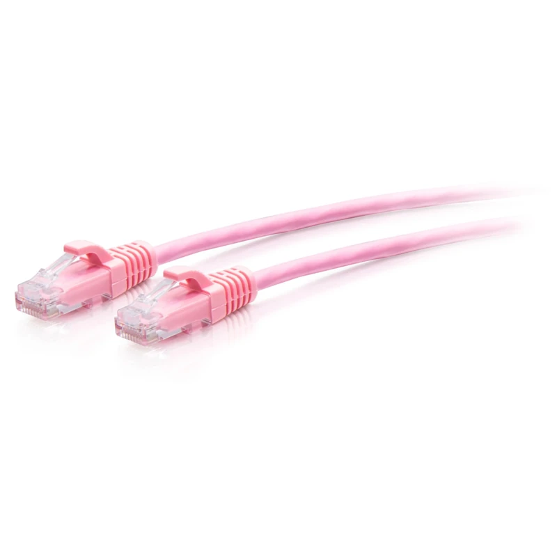 C2G 2.1M (7Foot) CAT6A Extra Flexible Slim Ethernet Cable, Ideal for use with Router, Modem, Internet,Wifi boxes, Xbox, PS5, Smart TV, SKY Q, IP Camera. Delivering Ultra Fast Internet Speeds. PINK
