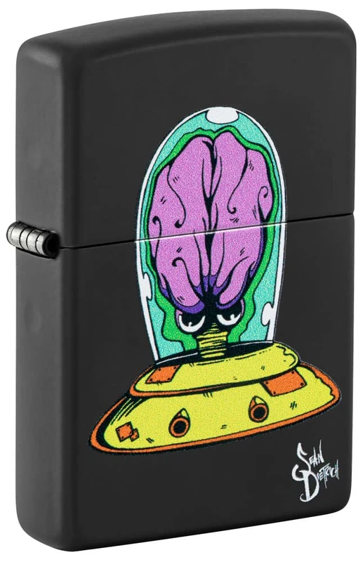 Zippo Windproof Lighter - Sean Dietrich Design - Black Matte Finish, Colour Image - Refillable - Reusable - Windproof - Gift Box - Made in USA