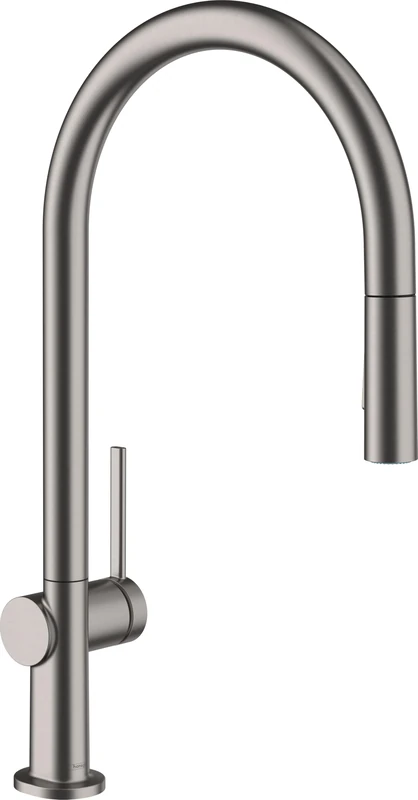 hansgrohe Talis M54 - Kitchen Tap with Pull-Out Spray, SBox, 2 Sprays, 210mm Height, Swivel Spout, Brushed Black Chrome