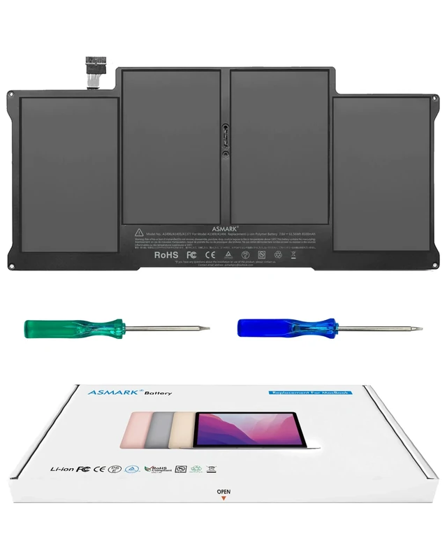 ASMARK Macbook Air A1466 Battery Replacement for 13-inch A1369(2010,2011) A1466(2017,2015,2014,2013,2012) A1377/A1405/A1496 Battery