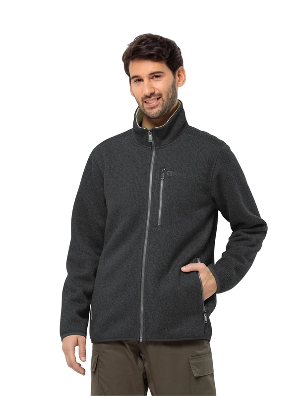 Jack Wolfskin Men's Robson Fjord Jacket Fleece, Phantom, L