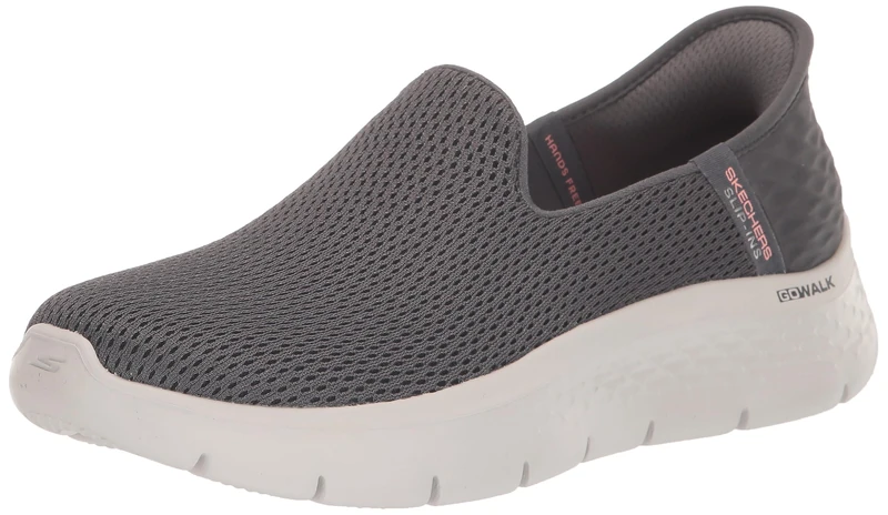 Skechers Women's Go Walk Flex Slip-ins-Relish Sneaker, Charcoal, 4 UK Wide