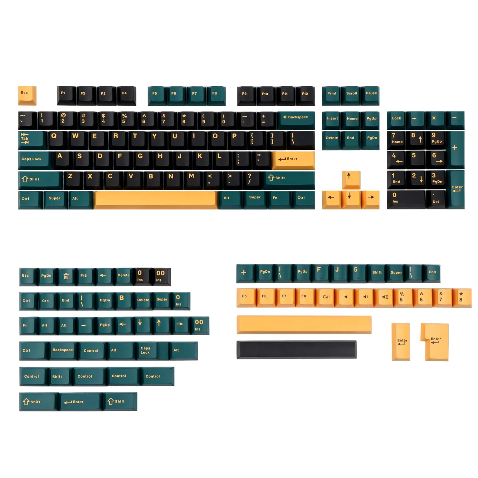 EPOMAKER Marrs 172 Keys Cherry Profile, PBT Double Shot Keycaps Set for Mechanical Keyboard, ANSI/ISO Layout, Compatible with MX-Clone Switches