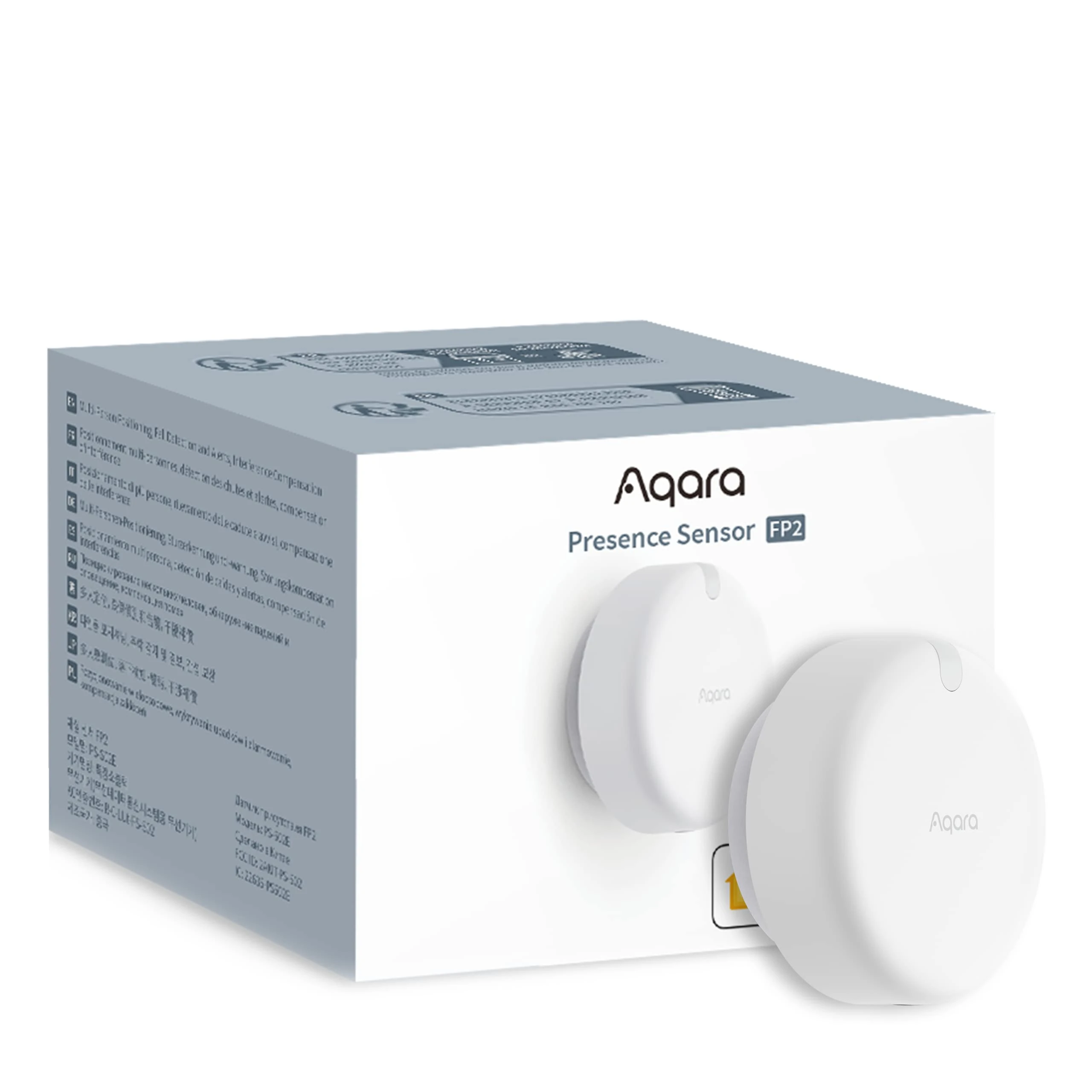 Aqara Presence Sensor FP2, mmWave Radar Wired Smart Sensor, Zone Positioning, Multi-Person & Fall Detection, High Precision with More Privacy, Supports HomeKit, Alexa, Google Home and Home Assistant