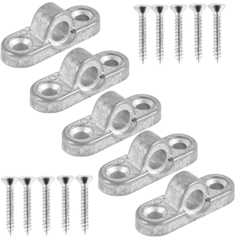 Norskskin 5 x Metal Awning Eyelets Wall Eyelets for Caravan Motorhome Tent Eyelet Camping Silver 8 mm Pin Opening - Image 1