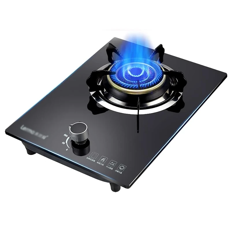 gas hob Gas Hob, Desktop/Embedded Home Kitchen Single Burner Gas Stove ，With Flame Failure Protection，Easy To Clean [Energy Class A] (Color : K, Size : LPG)