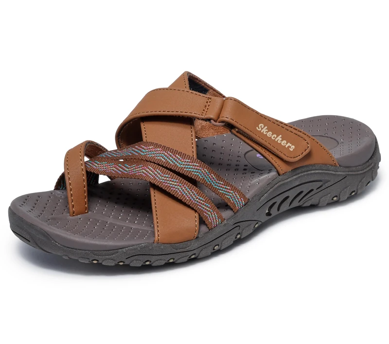 Skechers Women's Reggae-Sunday Stroll Flip-Flop, Brown, 8.5 - Image 1