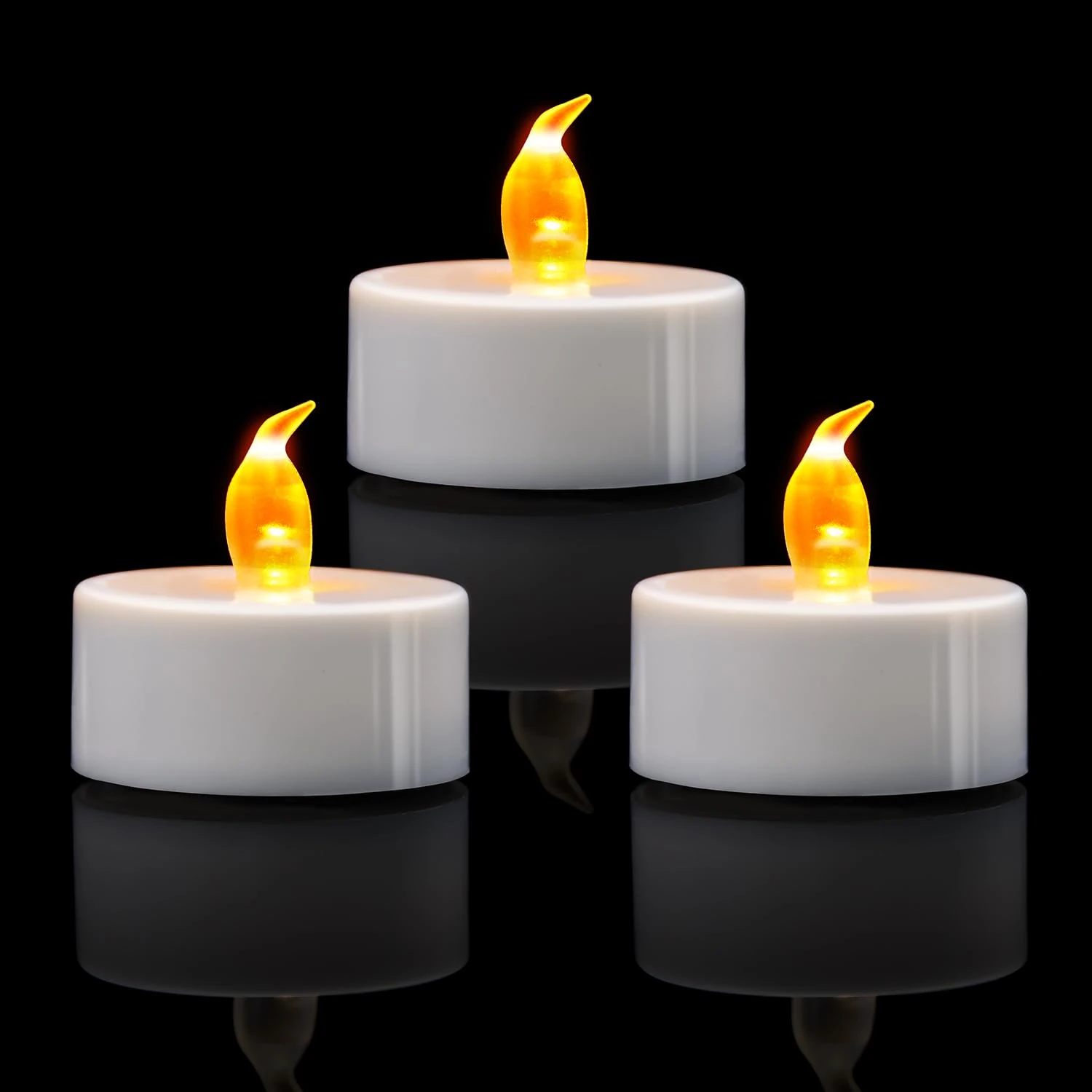 ERTYUI 12 Pack LED Tea Lights, Warm Yellow Light, for Decoration