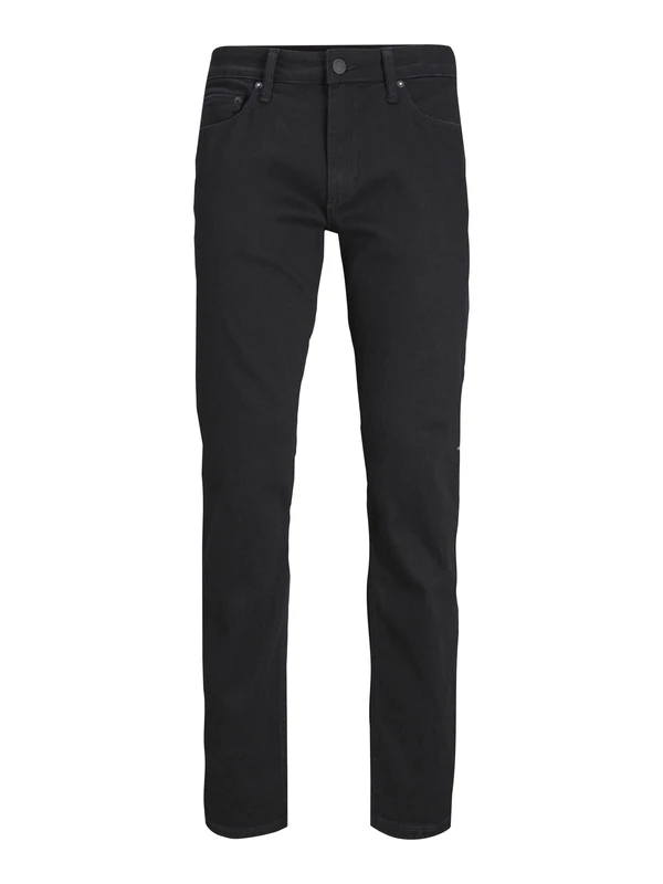 JACK & JONES Clark Evan GE 598 Male Regular Fit Jeans, Black Denim, 33 W/30 L
