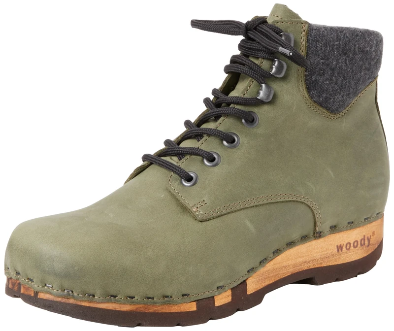 Woody Women's Mona Ankle Boot, Green, 10 UK