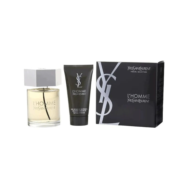 LHomme by Yves Saint Laurent for Men - 2 Pc Gift Set 3.3oz EDT Spray, 1.6oz Shower Gel