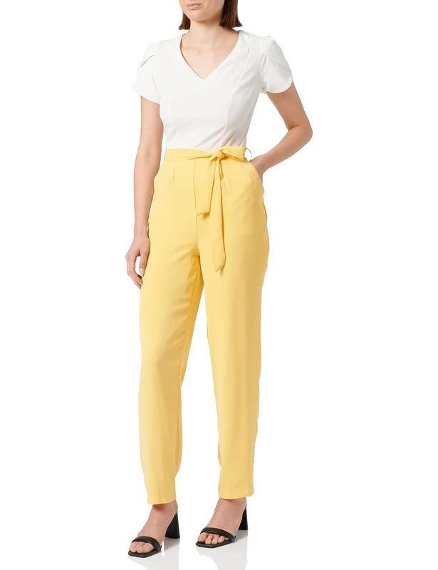 Naf Naf Women's Scuba D1 Scuba D1, Ecru/Jaune,