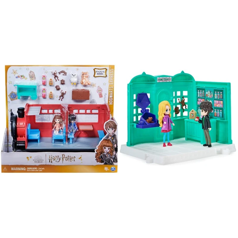 Wizarding World Harry Potter, Magical Minis Hogwarts Express Train Toy Playset with 2 Exclusive Figures, Kids’ Toys for Ages 6 and up & Harry Potter, Magical Minis Honeydukes Sweet Shop