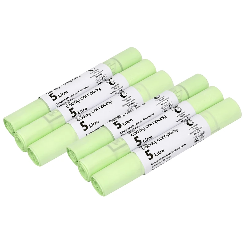 5 Litre Compostable Caddy Bags, 150 Bags