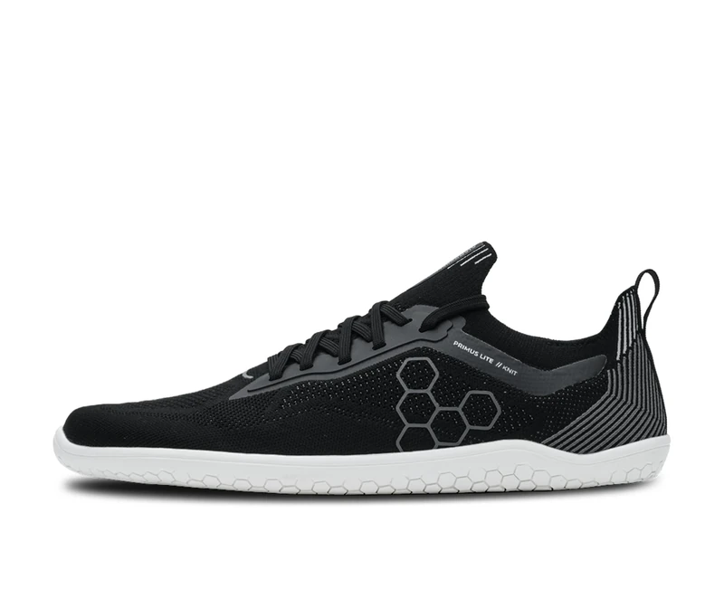 VIVOBAREFOOT Primus Lite Knit Womens | Barefoot Trainers | Ultra-Lightweight Shoe | Build Strength, Balance & Mobility | Wide Fit Grounding Shoes Obsidian