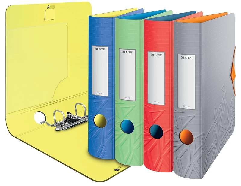 Leitz Quality Folder 180° Active, A4, Narrow, Rounded Back, 6.5 cm Wide, Elastic Band Closure, Lightweight polyfoam, Plastic Folder, Urban Chic Series, Assorted Colors, 11171099, 1 Piece