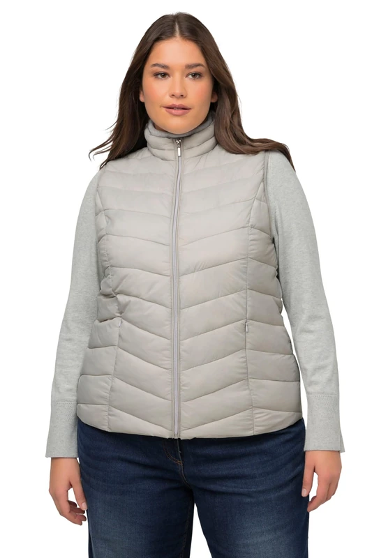 Ulla Popken Women's GRS Hyprar Steppweste Vest, Metallgrau, - Image 1