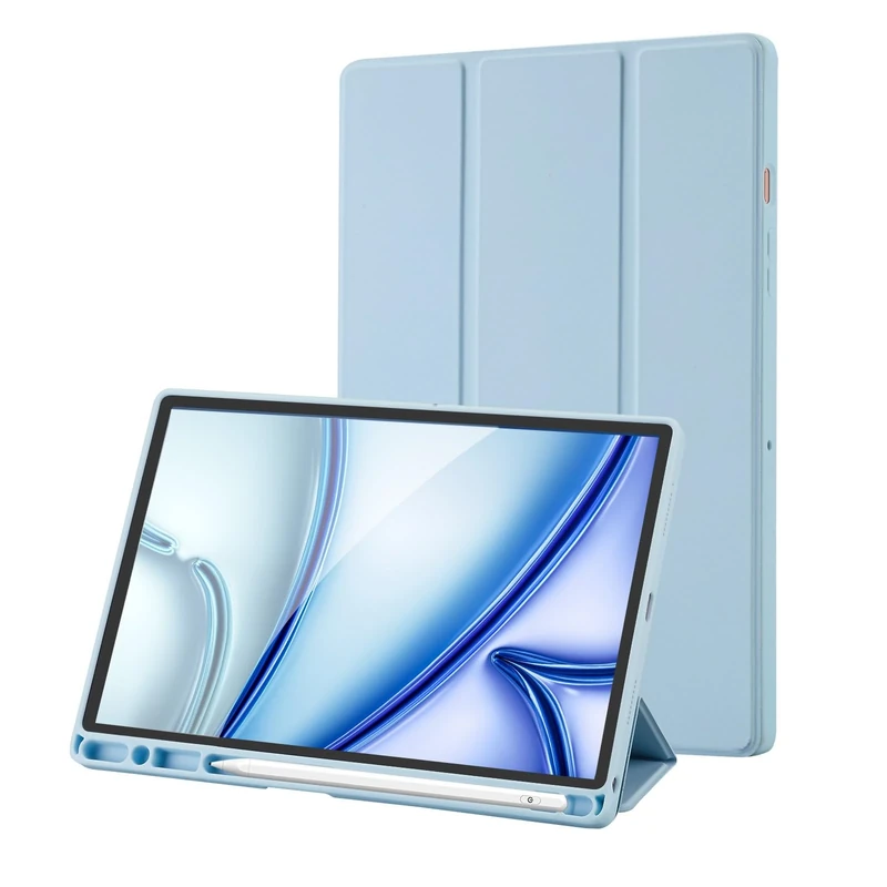 Case Compatible with Samsung Galaxy Tab A8 10.5 Inch 2022/2021 (SM-X200/X205/X207), Premium PU Leather + Soft TPU Back Case with Pencil Holder, Auto Sleep/Wake (Sky Blue)