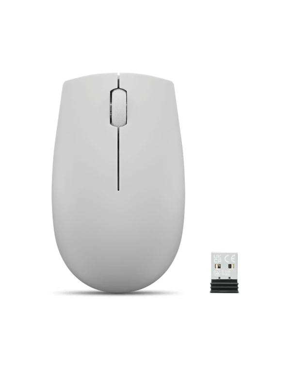 Lenovo 300 Wireless Compact Mouse (Arctic Grey) with battery