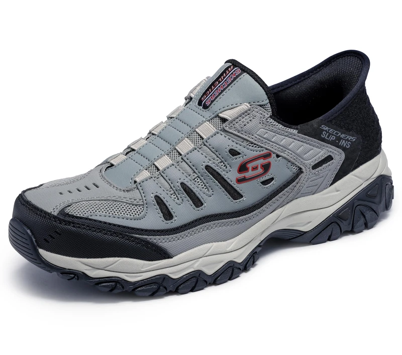 Skechers Men's Afterburn M. Fit Ridgeburn Hands Free Slip-in Loafer, Grey Black, 13 UK
